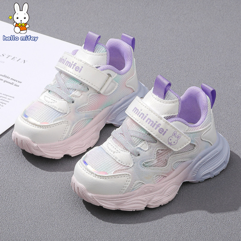 小兔米菲女童鞋子6-12岁中大童秋季女孩网面透气春秋款儿童运动鞋