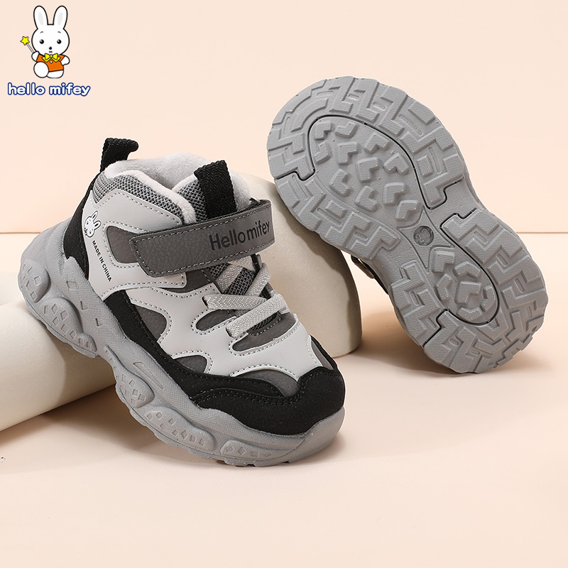 小兔米菲秋冬款男童加绒运动棉鞋