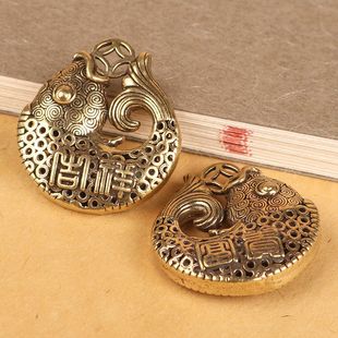 创意黄铜钥匙扣富贵吉祥鱼汽车包包钥匙链挂件小吊坠饰品