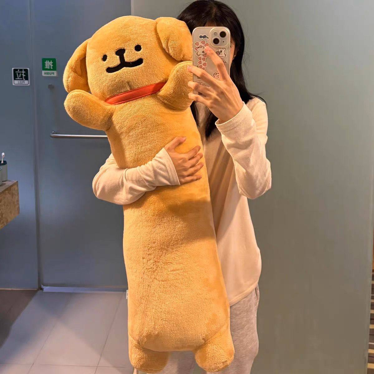 韩国Meltese线条狗抱枕小狗玩偶可爱软萌治愈少女心毛绒玩具礼物