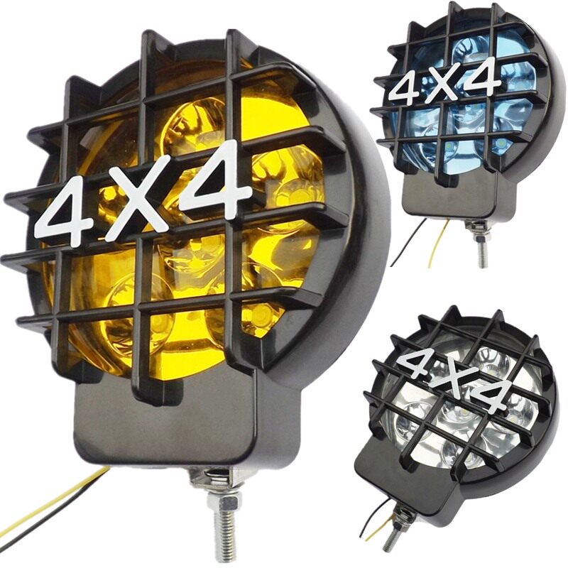 LED汽车射灯4X4改装灯辅助吉普越野SUV哈弗车顶灯前杠护杠5寸圆灯