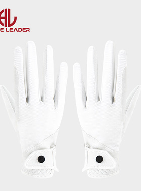 HORSELEADER夏季儿童马术装备网眼透气马术手套成人女骑马装备男