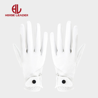 HORSELEADER夏季儿童马术装备网眼透气马术手套成人女骑马装备男