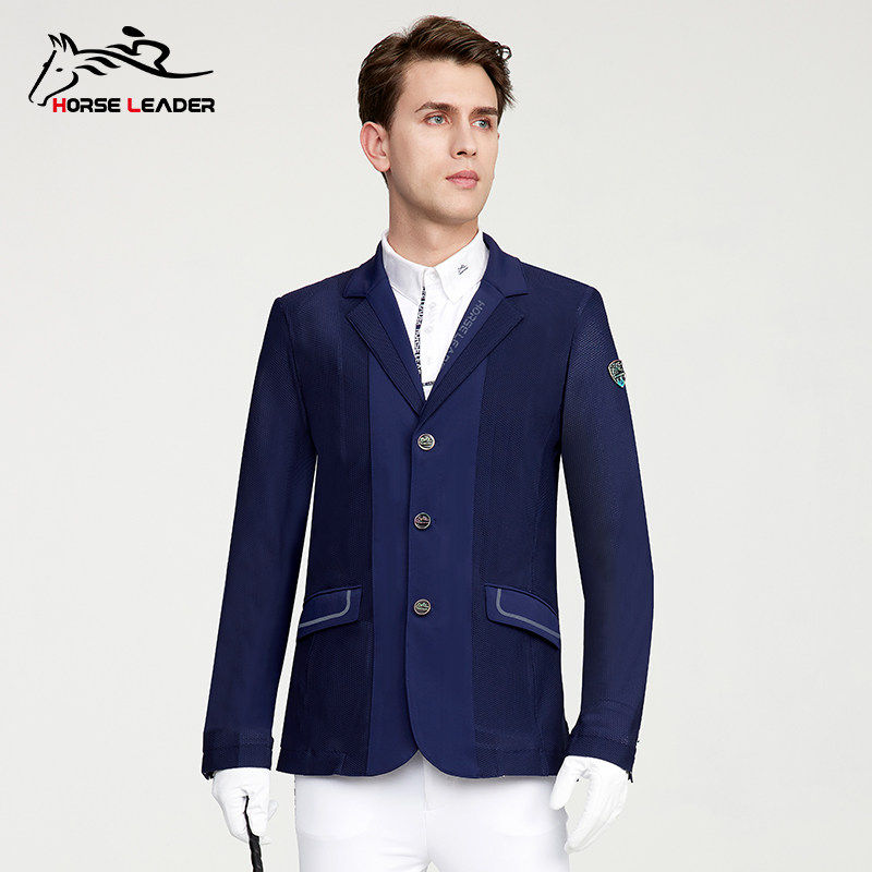 HORSE LEADER夏季网眼成人男士比赛西服马术障碍考级比赛骑士服装