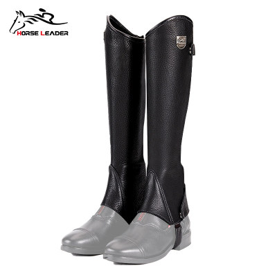 HORSELEADER马术护腿马术装备马术用品牛皮成人男女真皮骑士护腿