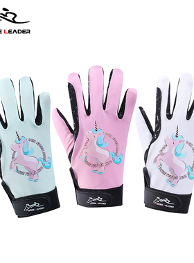 HORSELEADER春秋四季儿童马术手套耐磨透气马术装备女骑马装备男
