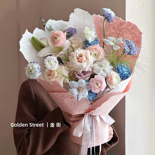 花衣裳 手撕花瓣东巴纸鲜花包装花束纸风华纸高质感包花diy材料