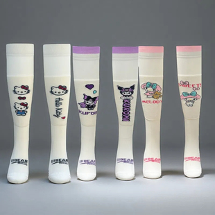 三剑熊击剑袜卡通图案夏款冰丝凉快耐磨击剑比赛袜过膝击剑袜