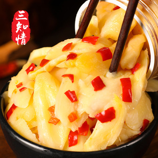 剁椒仔姜片湖南特产自制酸辣泡姜嫩姜腌制仔姜下饭菜零食即食