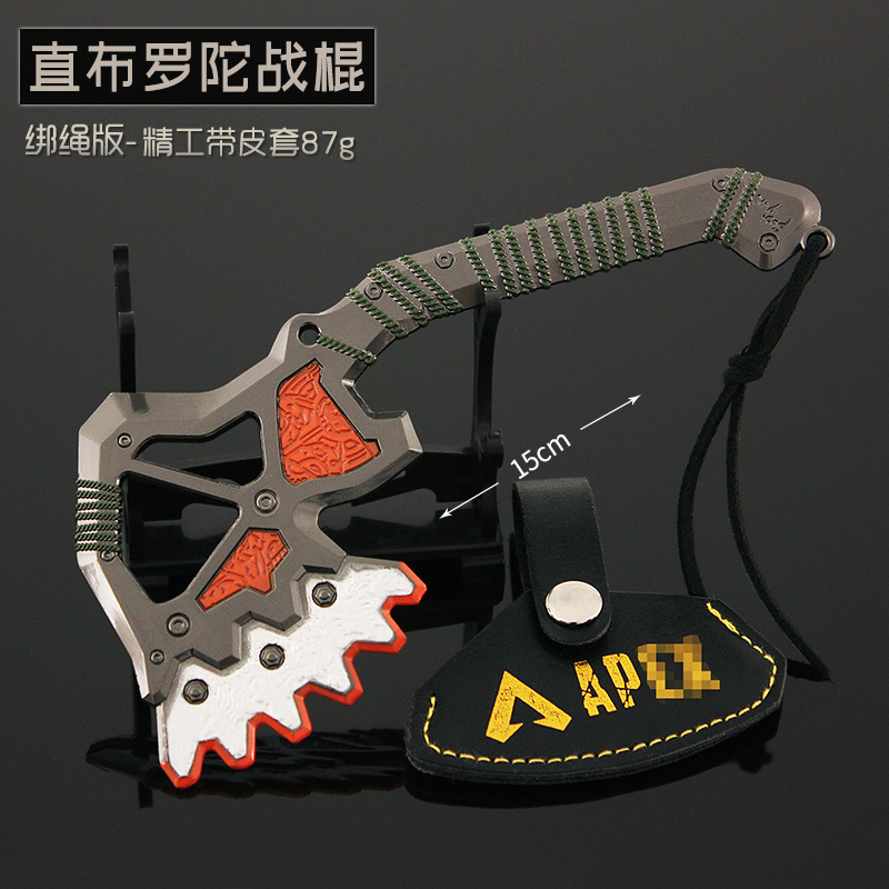 铄捷 APEX英雄周边 绑绳版 直布罗陀战棍武器模型玩具带皮套16cm