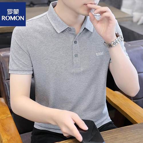 罗蒙名牌男士短袖t恤夏季商务