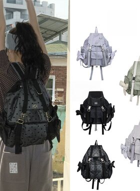 韩国 SIWEOL107百搭少女小众波点双肩包背包