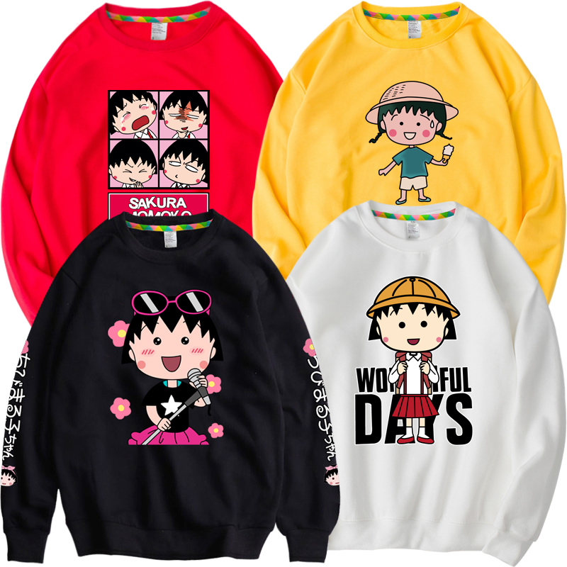 卫衣红色日系学生百搭长袖上衣