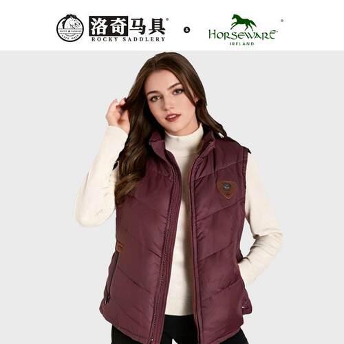 horseware女款联名双面马甲马术背心骑马保暖骑士服装HW85068