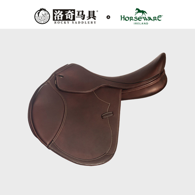 Horseware英式障碍鞍训练竞技阿根廷黄牛皮障碍鞍英式马鞍8202043