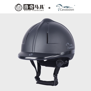 Cavassion马术头盔可调节光面易打理透气可调节骑马安全帽8101009