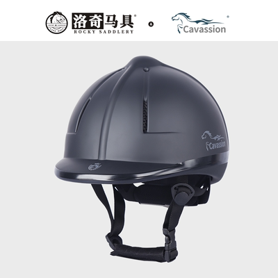 Cavassion马术头盔可调节光面易打理透气可调节骑马安全帽8101009