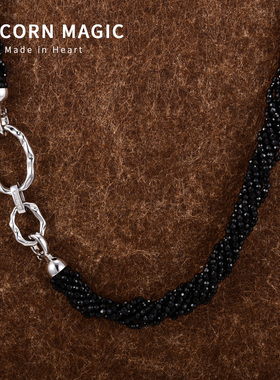 黑色水晶项链女高级感脖子配饰