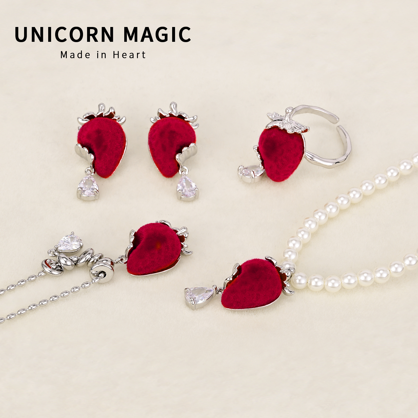 设计师独特耳环红色个性辣妹耳饰