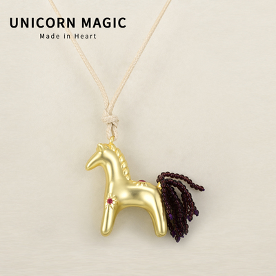 本命年小马项链配饰毛衣链秋冬配