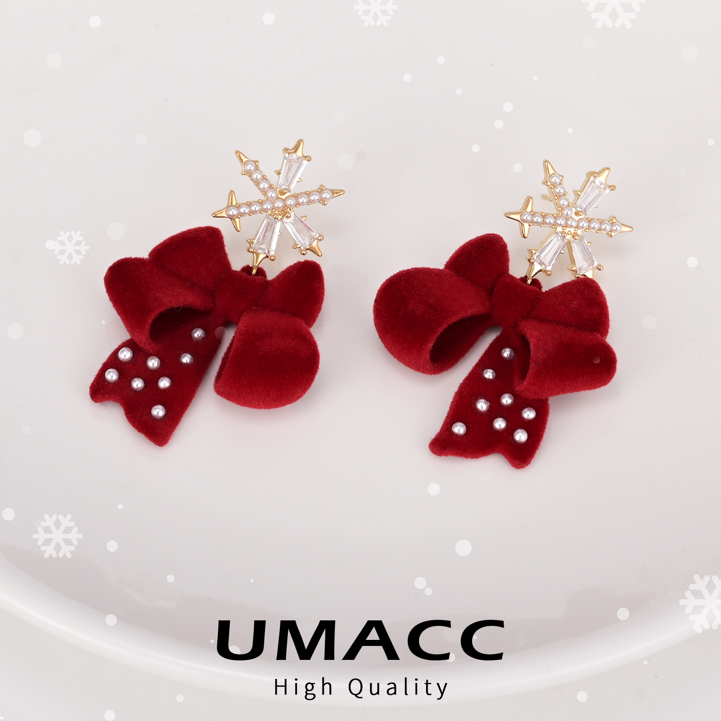 圣诞耳饰高级感新年红色耳环秋冬