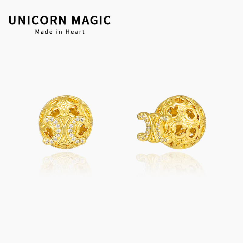 时髦金色凯旋门新款耳钉秋冬高级