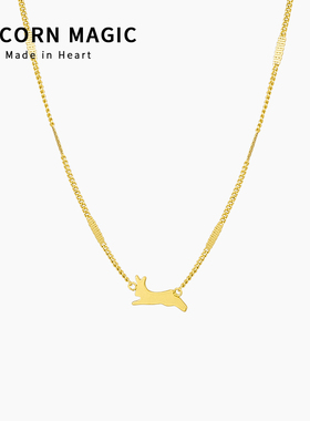 兔子吊坠珍珠项链毛衣链兔年项链