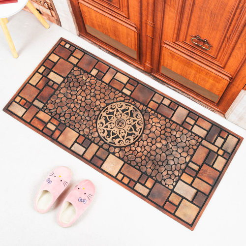 大门口室外门垫橡胶植绒蹭脚地垫