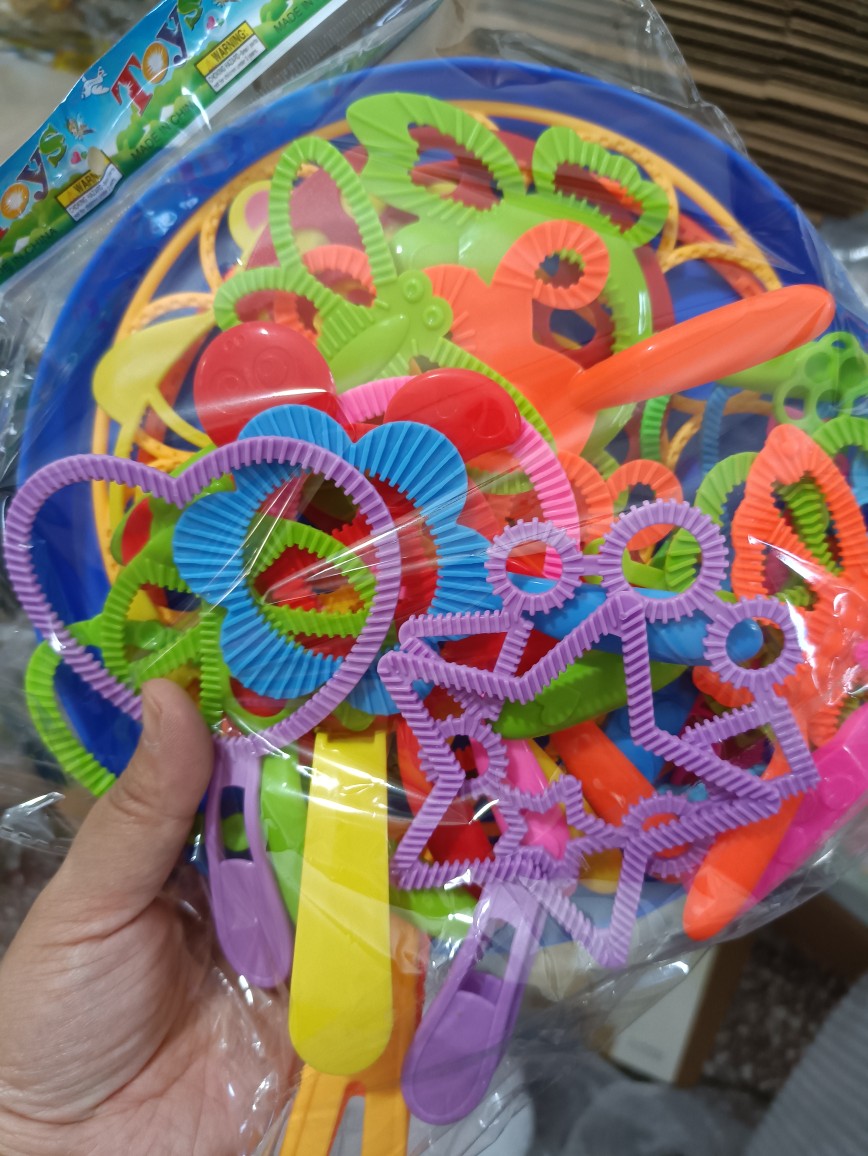 泡泡液套装儿童公园户外玩泡泡玩具三角形五角星形状七彩泡泡工具