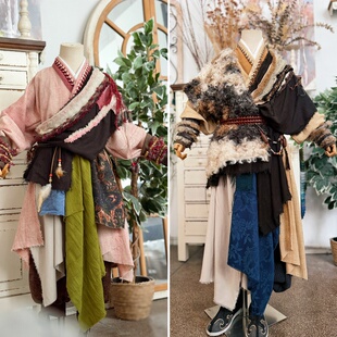 熹言 剪苍秋部落民族破烂流浪汉服古风江湖武侠摄影表演走秀服装