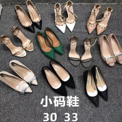 2025新款小码鞋 30 31 32 33 尖头细跟时尚高跟单鞋凉鞋