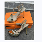 2025新款 超高跟12cm性感约会 细跟露趾一字带防水台时尚 简约凉鞋