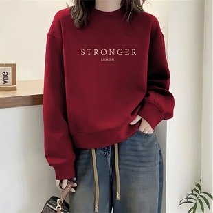 一线高端即墨品牌纯棉卫衣女小个子设计感套头加绒加厚上衣外套潮