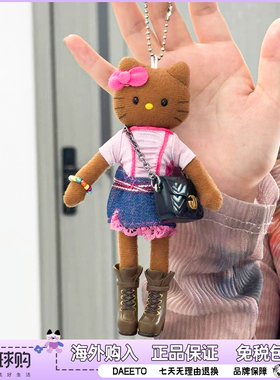 日本hellokitty中古长腿假发变装凯蒂猫玩偶公仔包包钥匙挂饰礼物