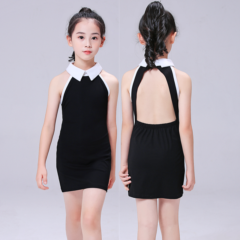 女儿童模特训练服少儿走秀服纯棉