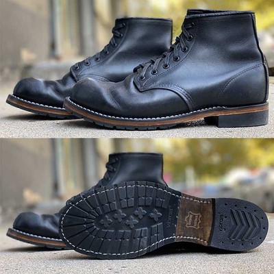 浦瑞工装靴红翼vibram