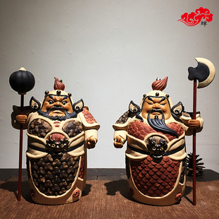 佛山陶瓷公仔，门神，居家摆件，装饰摆件，工艺品摆件，招财守护