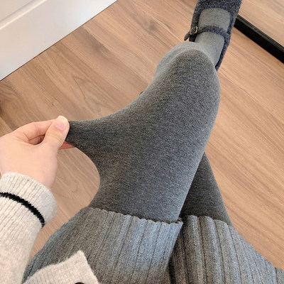 加绒烟灰色打底裤保暖深灰打底袜