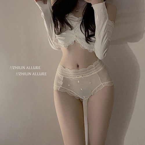 高腰蕾丝包臀性感棉裆内裤女士