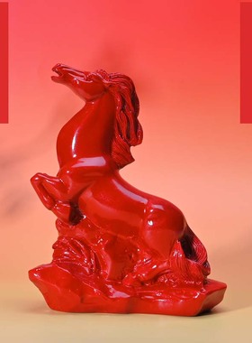 朱砂十二生肖红砂生肖三合贵人风水摆件马羊猴鸡家居12工艺品