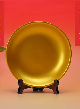 复古铜光盘子摆件铜盘摆件家居装饰