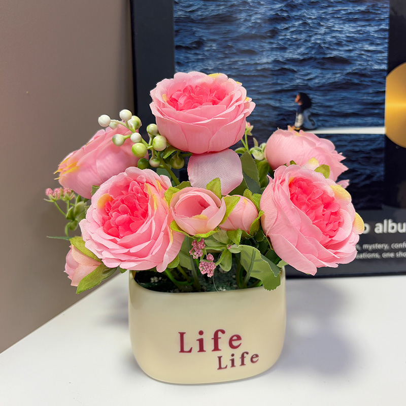 向日葵仿真花装饰品摆件小盆栽花