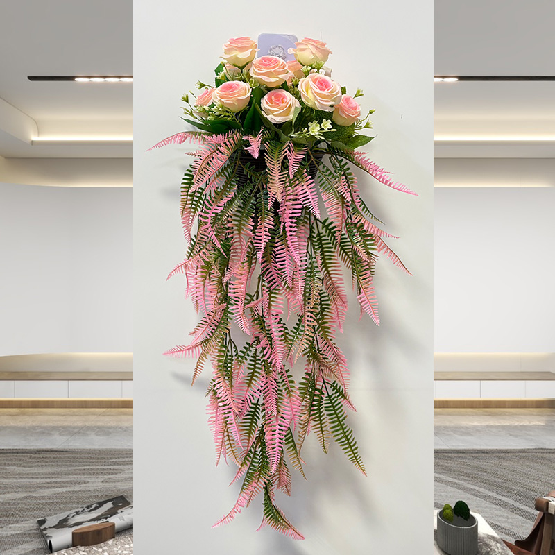 仿真向日葵玫瑰花植物壁挂装饰室内客厅餐厅墙面假花挂件花藤绿植