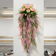 仿真向日葵玫瑰花植物壁挂装 饰室内客厅餐厅墙面假花挂件花藤绿植