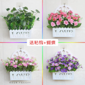 客厅墙壁装 饰仿真绿植挂件餐厅墙面卧室房间墙上装 饰花草植物挂饰