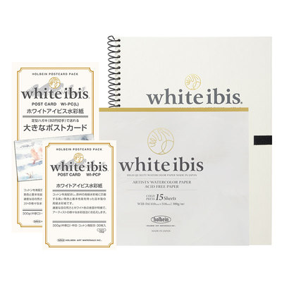 HOLBEIN白朱鷺明信片画纸水彩纸
