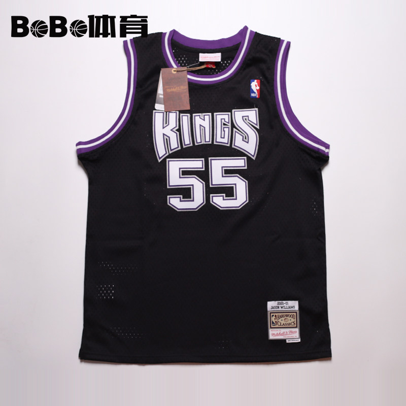 mn国王队白巧克力威廉姆斯球衣复古刺绣sw青年版大童版篮球服背心