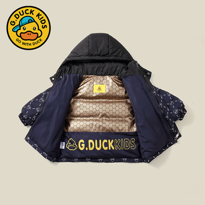 哈罗小黄鸭黑金加厚羽绒服