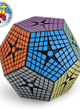 圣手八阶五魔方黑色teraminx8阶5魔方异形十二面体