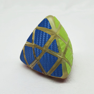 蓝蓝 四色透明粽子魔方Master Morphix Cube四轴异型魔方益智玩具